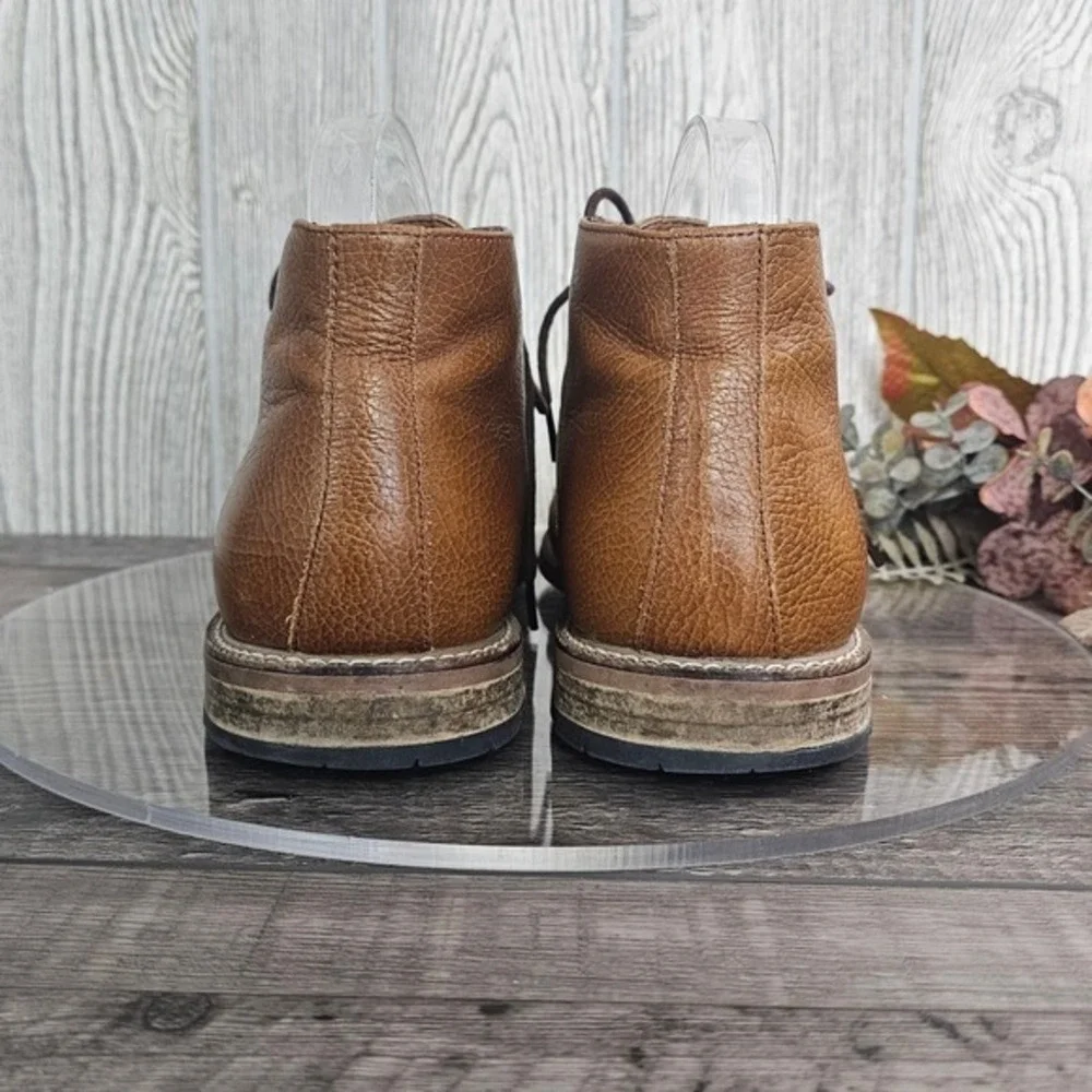 Carlo Morandi Men's Leather Chukka Boots Brown Lace Up Ankle Boots 9.5D‎ Dress